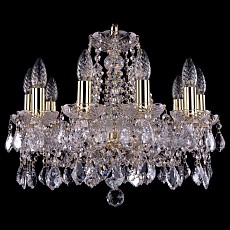Подвесная люстра bohemia ivele crystal 1413 1413-10-165-g-leafs